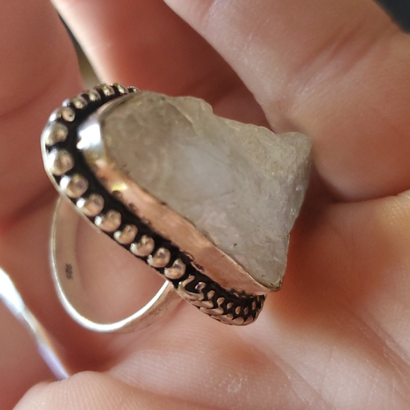 New Titanium Crystal 925 Silver Ring. - Picture 16 of 16